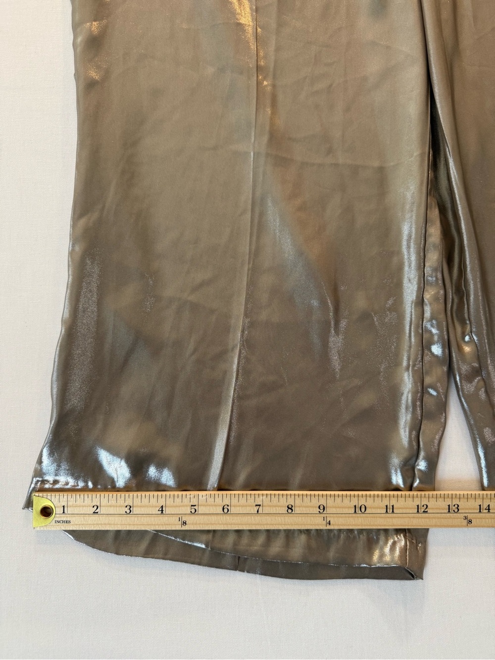 H&M Metallic Wide Leg Pants in Shimmery Silver - Picture 2 of 10